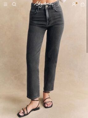 Sèzane L'ICONIQUE DROIT TROUSERS in middle grey